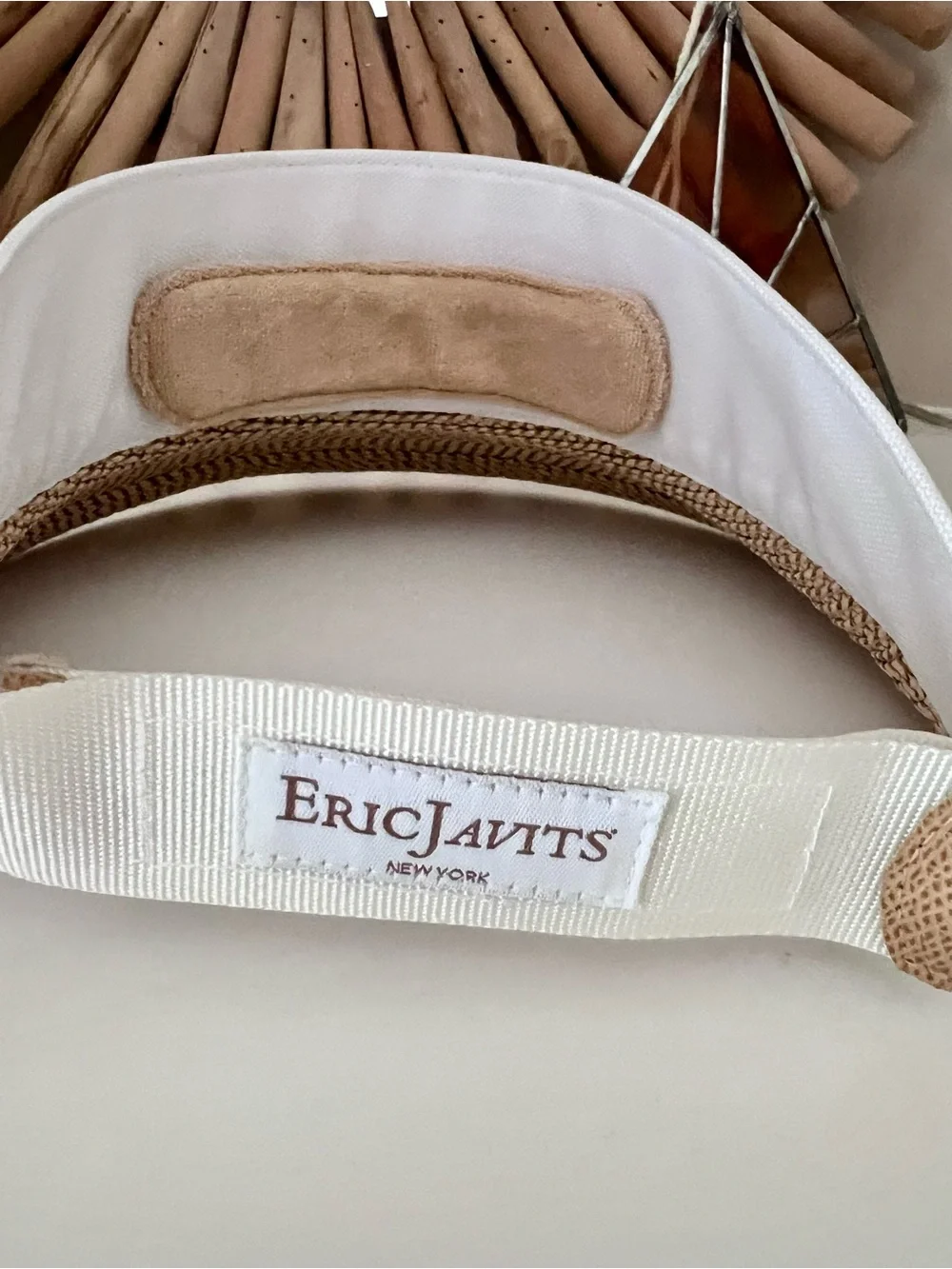 NWOT Eric Javits Champ II Straw Visor / Hat - Picture 9 of 11
